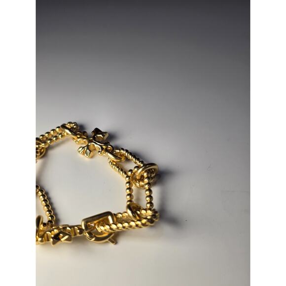 Tory Burch Gold Plated Roxanne Double-T Rope Chain Bracelet NWOT w/TB Pouch - Picture 5 of 8